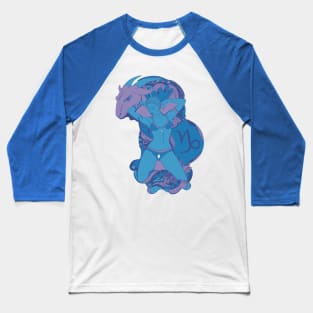 Mountain Blue Capricorn Beauty Baseball T-Shirt